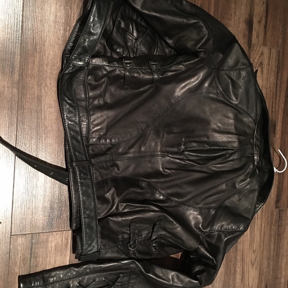 Diesel black gold lamp skin soft leather jacket - Picture 4 of 4